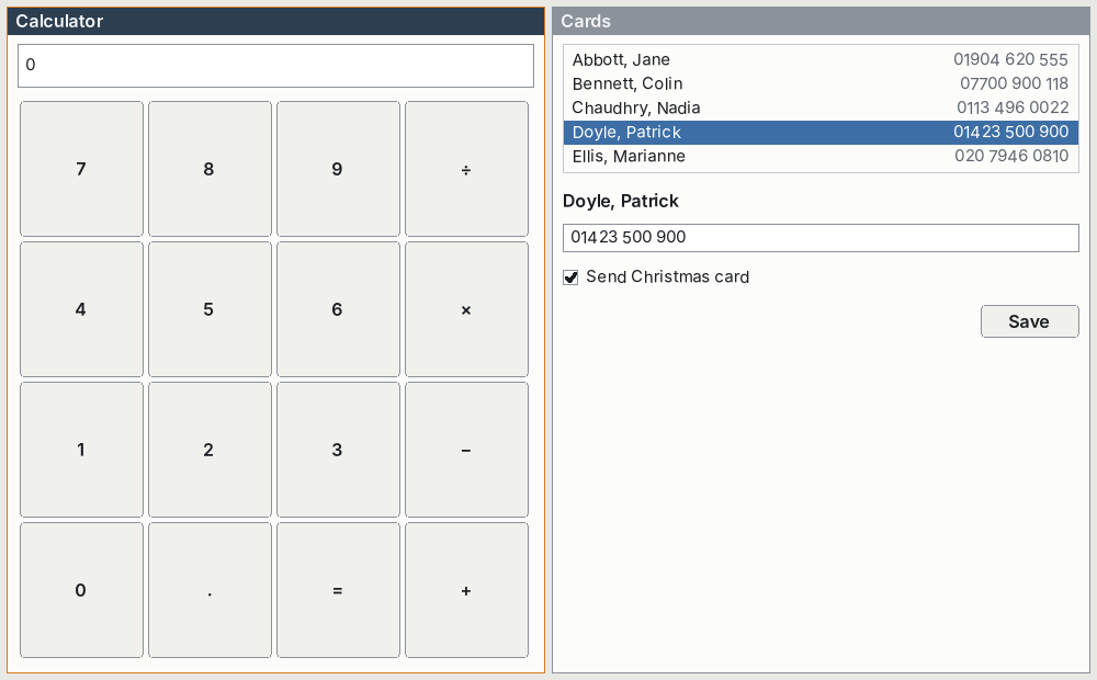 Two applications, each its own OS process